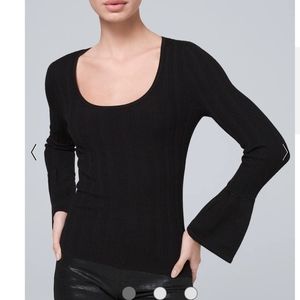 White House Black Market Ribbed scoop neck sweater size XL